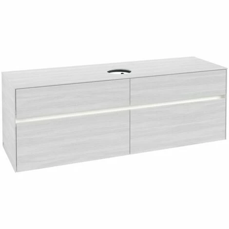 Villeroy & Boch Collaro Waschtischunterschrank 160cm mit 4 Auszügen White Wood Mit Beleuchtung Mittig Villeroy & Boch Collaro Waschtischunterschrank 160cm Mit 4 Auszügen White Wood Mit Beleuchtung Mittig -VILLEROY & BOCH shop 71606575 2