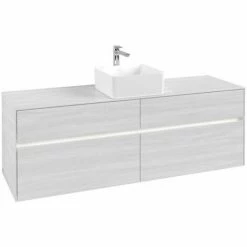 Villeroy & Boch Collaro Waschtischunterschrank 160cm Mit 4 Auszügen White Wood Mit Beleuchtung Mittig 4 Villeroy & Boch Collaro Waschtischunterschrank 160cm Mit 4 Auszügen White Wood Mit Beleuchtung Mittig -VILLEROY & BOCH shop 71606575 3