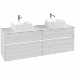 Villeroy & Boch Collaro Waschtischunterschrank 160cm Mit 4 Auszügen Für 2 Waschtische White Wood Mit Beleuchtung 4 Villeroy & Boch Collaro Waschtischunterschrank 160cm Mit 4 Auszügen Für 2 Waschtische White Wood Mit Beleuchtung -VILLEROY & BOCH shop 71606584 3