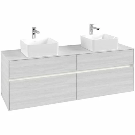 Villeroy & Boch Collaro Waschtischunterschrank 160cm mit 4 Auszügen für 2 Waschtische White Wood Mit Beleuchtung Villeroy & Boch Collaro Waschtischunterschrank 160cm Mit 4 Auszügen Für 2 Waschtische White Wood Mit Beleuchtung -VILLEROY & BOCH shop 71606584 3