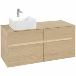 Villeroy & Boch Collaro Waschtischunterschrank 120cm Mit 4 Auszügen Nordic Oak Mit Beleuchtung Links -VILLEROY & BOCH shop 71606585 3