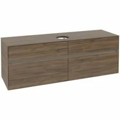 Alternative view of Villeroy & Boch Collaro Waschtischunterschrank 160cm Mit 4 Auszügen Arizona Oak Mit Beleuchtung Mittig
