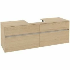 Alternative view of Villeroy & Boch Collaro Waschtischunterschrank 160cm Mit 4 Auszügen Nordic Oak Ohne Beleuchtung Mittig