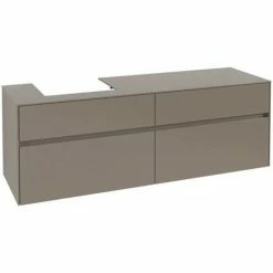 Alternative view of Villeroy & Boch Collaro Waschtischunterschrank 160cm Mit 4 Auszügen Truffle Grey Ohne Beleuchtung Links