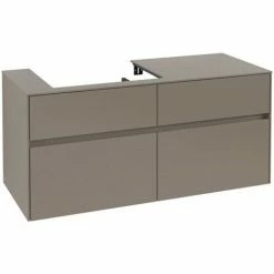Villeroy & Boch Collaro Waschtischunterschrank Mit 4 Auszügen 120 Cm Truffle Grey Ohne Beleuchtung Links -VILLEROY & BOCH shop 71606622 2