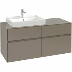 Villeroy & Boch Collaro Waschtischunterschrank Mit 4 Auszügen 120 Cm Truffle Grey Ohne Beleuchtung Links -VILLEROY & BOCH shop 71606622 4