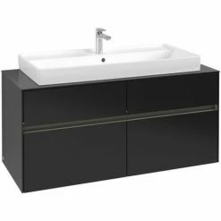 Villeroy & Boch Collaro Waschtischunterschrank 120cm Mit 4 Auszügen Black Matt Lacquer Mit Beleuchtung 7 Villeroy & Boch Collaro Waschtischunterschrank 120cm Mit 4 Auszügen Black Matt Lacquer Mit Beleuchtung -VILLEROY & BOCH shop 71606658 3