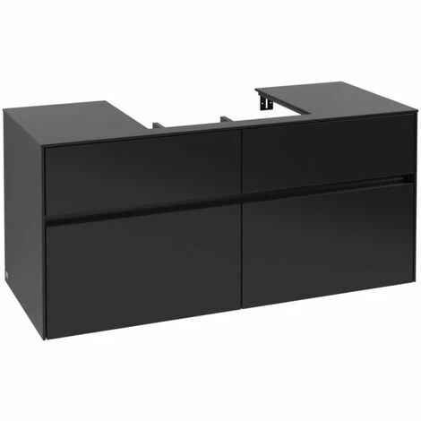 Villeroy & Boch Collaro Waschtischunterschrank Mit 4 Auszügen 120 Cm Black Matt Lacquer Ohne Beleuchtung Mittig 4 Villeroy & Boch Collaro Waschtischunterschrank Mit 4 Auszügen 120 Cm Black Matt Lacquer Ohne Beleuchtung Mittig – Bild 2