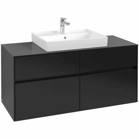 Villeroy & Boch Collaro Waschtischunterschrank Mit 4 Auszügen 120 Cm Black Matt Lacquer Ohne Beleuchtung Mittig 5 Villeroy & Boch Collaro Waschtischunterschrank Mit 4 Auszügen 120 Cm Black Matt Lacquer Ohne Beleuchtung Mittig – Bild 3