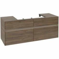 Alternative view of Villeroy & Boch Collaro Waschtischunterschrank 140cm Mit 4 Auszügen Arizona Oak Mit Beleuchtung Mittig