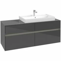 Villeroy & Boch Collaro Waschtischunterschrank 140cm Mit 4 Auszügen Glossy Grey Mit Beleuchtung Rechts 7 Villeroy & Boch Collaro Waschtischunterschrank 140cm Mit 4 Auszügen Glossy Grey Mit Beleuchtung Rechts -VILLEROY & BOCH shop 71606662 3