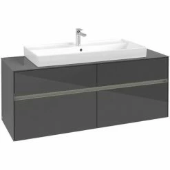 Villeroy & Boch Collaro Waschtischunterschrank 140cm Mit 4 Auszügen Glossy Grey Mit Beleuchtung 7 Villeroy & Boch Collaro Waschtischunterschrank 140cm Mit 4 Auszügen Glossy Grey Mit Beleuchtung -VILLEROY & BOCH shop 71606663 3