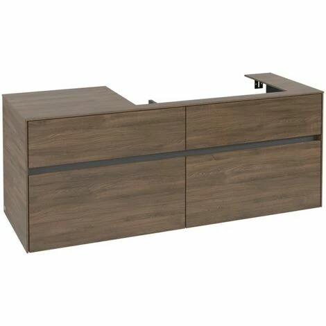 Villeroy & Boch Collaro Waschtischunterschrank 140cm Mit 4 Auszügen Arizona Oak Ohne Beleuchtung Rechts 4 Villeroy & Boch Collaro Waschtischunterschrank 140cm Mit 4 Auszügen Arizona Oak Ohne Beleuchtung Rechts – Bild 2