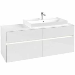 Villeroy & Boch Collaro Waschtischunterschrank 140cm Mit 4 Auszügen Glossy White Mit Beleuchtung Rechts 7 Villeroy & Boch Collaro Waschtischunterschrank 140cm Mit 4 Auszügen Glossy White Mit Beleuchtung Rechts -VILLEROY & BOCH shop 71606671 3