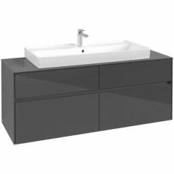 Villeroy & Boch Collaro Waschtischunterschrank 140cm Mit 4 Auszügen Glossy Grey Ohne Beleuchtung 4 Villeroy & Boch Collaro Waschtischunterschrank 140cm Mit 4 Auszügen Glossy Grey Ohne Beleuchtung -VILLEROY & BOCH shop 71606677 3