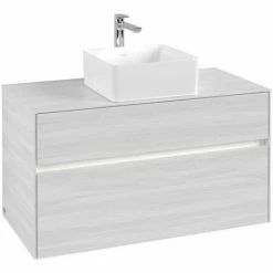 Villeroy & Boch Collaro Waschtischunterschrank 100cm Mit 2 Auszügen White Wood Mit Beleuchtung Mittig 7 Villeroy & Boch Collaro Waschtischunterschrank 100cm Mit 2 Auszügen White Wood Mit Beleuchtung Mittig -VILLEROY & BOCH shop 71606679 3