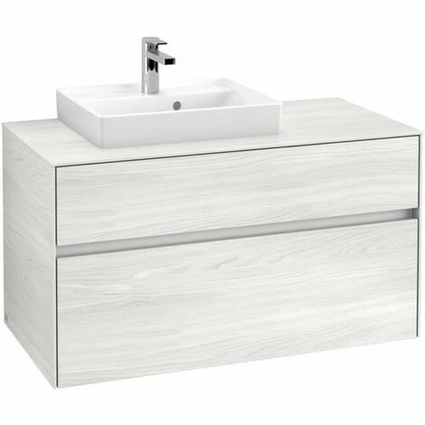 Villeroy & Boch Collaro Waschtischunterschrank 100cm Mit 2 Auszügen Und Variabler Beckenposition White Wood Mit Beleuchtung Links 50 Cm 4 Villeroy & Boch Collaro Waschtischunterschrank 100cm Mit 2 Auszügen Und Variabler Beckenposition White Wood Mit Beleuchtung Links 50 Cm – Bild 2