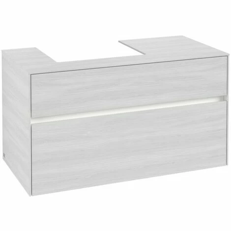 Villeroy & Boch Collaro Waschtischunterschrank 100cm Mit 2 Auszügen Und Variabler Beckenposition White Wood Mit Beleuchtung Links 50 Cm 5 Villeroy & Boch Collaro Waschtischunterschrank 100cm Mit 2 Auszügen Und Variabler Beckenposition White Wood Mit Beleuchtung Links 50 Cm – Bild 3