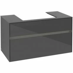 Villeroy & Boch Collaro Waschtischunterschrank 100cm Mit 2 Auszügen Und Variabler Beckenposition Glossy Grey Mit Beleuchtung Mittig 60 Cm 4 Villeroy & Boch Collaro Waschtischunterschrank 100cm Mit 2 Auszügen Und Variabler Beckenposition Glossy Grey Mit Beleuchtung Mittig 60 Cm -VILLEROY & BOCH shop 71606750 3