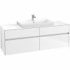 Villeroy & Boch Collaro Waschtischunterschrank 160cm Mit 4 Auszügen Und Variabler Beckenposition Glossy White Mit Beleuchtung Mittig 80 Cm -VILLEROY & BOCH shop 71606753 1