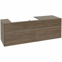 Villeroy & Boch Collaro Waschtischunterschrank 160cm Mit 4 Auszügen Und Variabler Beckenposition Arizona Oak Mit Beleuchtung Links 80 Cm -VILLEROY & BOCH shop 71606783 3