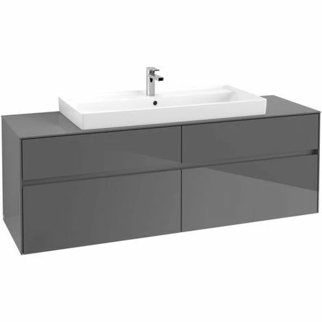 Villeroy & Boch Collaro Waschtischunterschrank 160cm mit 4 Auszügen und variabler Beckenposition Glossy Grey Mit Beleuchtung Mittig 100 cm Villeroy & Boch Collaro Waschtischunterschrank 160cm Mit 4 Auszügen Und Variabler Beckenposition Glossy Grey Mit Beleuchtung Mittig 100 Cm -VILLEROY & BOCH shop 71606795 2