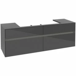 Villeroy & Boch Collaro Waschtischunterschrank 160cm Mit 4 Auszügen Und Variabler Beckenposition Glossy Grey Mit Beleuchtung Mittig 100 Cm 4 Villeroy & Boch Collaro Waschtischunterschrank 160cm Mit 4 Auszügen Und Variabler Beckenposition Glossy Grey Mit Beleuchtung Mittig 100 Cm -VILLEROY & BOCH shop 71606795 3