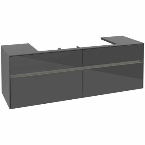 Villeroy & Boch Collaro Waschtischunterschrank 160cm mit 4 Auszügen und variabler Beckenposition Glossy Grey Mit Beleuchtung Mittig 100 cm Villeroy & Boch Collaro Waschtischunterschrank 160cm Mit 4 Auszügen Und Variabler Beckenposition Glossy Grey Mit Beleuchtung Mittig 100 Cm -VILLEROY & BOCH shop 71606795 3