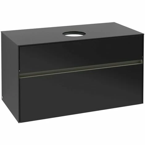 Villeroy & Boch Collaro Waschtischunterschrank 100cm mit 2 Auszügen Black Matt Lacquer Mit Beleuchtung Mittig Villeroy & Boch Collaro Waschtischunterschrank 100cm Mit 2 Auszügen Black Matt Lacquer Mit Beleuchtung Mittig -VILLEROY & BOCH shop 71606806 2