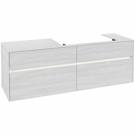 Villeroy & Boch Collaro Waschtischunterschrank 160cm Mit 4 Auszügen Und Variabler Beckenposition White Wood Mit Beleuchtung Rechts 80 Cm 5 Villeroy & Boch Collaro Waschtischunterschrank 160cm Mit 4 Auszügen Und Variabler Beckenposition White Wood Mit Beleuchtung Rechts 80 Cm – Bild 3