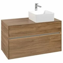 Villeroy & Boch Collaro Waschtischunterschrank 100cm Mit 2 Auszügen Kansas Oak Mit Beleuchtung Rechts 4 Villeroy & Boch Collaro Waschtischunterschrank 100cm Mit 2 Auszügen Kansas Oak Mit Beleuchtung Rechts -VILLEROY & BOCH shop 71606832 3