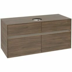 Alternative view of Villeroy & Boch Collaro Waschtischunterschrank 120cm Mit 4 Auszügen Arizona Oak Mit Beleuchtung Mittig