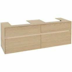 Villeroy & Boch Collaro Waschtischunterschrank 160cm Mit 4 Auszügen Für 2 Waschtische Nordic Oak Mit Beleuchtung 50 Cm -VILLEROY & BOCH shop 71606844 3