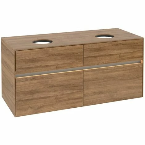 Villeroy & Boch Collaro Waschtischunterschrank 120cm mit 4 Auszügen für 2 Waschtische Kansas Oak Mit Beleuchtung Villeroy & Boch Collaro Waschtischunterschrank 120cm Mit 4 Auszügen Für 2 Waschtische Kansas Oak Mit Beleuchtung -VILLEROY & BOCH shop 71606856 2