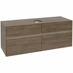Alternative view of Villeroy & Boch Collaro Waschtischunterschrank 140cm Mit 4 Auszügen Arizona Oak Mit Beleuchtung Mittig