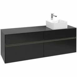 Villeroy & Boch Collaro Waschtischunterschrank 160cm Mit 4 Auszügen Black Matt Lacquer Mit Beleuchtung Rechts 7 Villeroy & Boch Collaro Waschtischunterschrank 160cm Mit 4 Auszügen Black Matt Lacquer Mit Beleuchtung Rechts -VILLEROY & BOCH shop 71606858 3