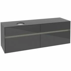 Villeroy & Boch Collaro Waschtischunterschrank 160cm Mit 4 Auszügen Glossy Grey Mit Beleuchtung Links 6 Villeroy & Boch Collaro Waschtischunterschrank 160cm Mit 4 Auszügen Glossy Grey Mit Beleuchtung Links -VILLEROY & BOCH shop 71606867 2