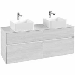 Villeroy & Boch Collaro Waschtischunterschrank 140cm Mit 4 Auszügen Für 2 Waschtische White Wood Mit Beleuchtung 4 Villeroy & Boch Collaro Waschtischunterschrank 140cm Mit 4 Auszügen Für 2 Waschtische White Wood Mit Beleuchtung -VILLEROY & BOCH shop 71606868 3