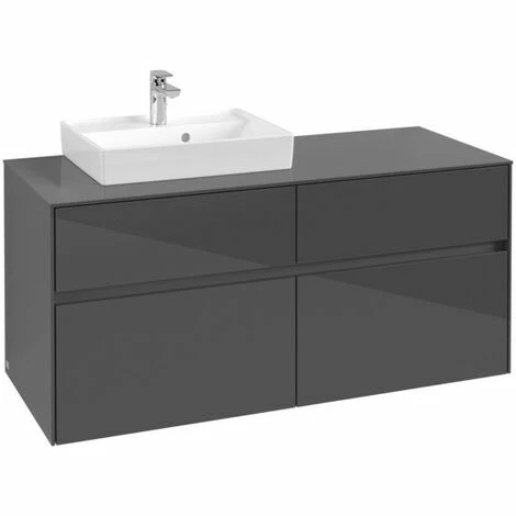 Villeroy & Boch Collaro Waschtischunterschrank Mit 4 Auszügen 120 Cm Glossy Grey Ohne Beleuchtung Links 5 Villeroy & Boch Collaro Waschtischunterschrank Mit 4 Auszügen 120 Cm Glossy Grey Ohne Beleuchtung Links – Bild 3