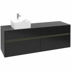 Villeroy & Boch Collaro Waschtischunterschrank 160cm Mit 4 Auszügen Black Matt Lacquer Mit Beleuchtung Links 7 Villeroy & Boch Collaro Waschtischunterschrank 160cm Mit 4 Auszügen Black Matt Lacquer Mit Beleuchtung Links -VILLEROY & BOCH shop 71606883 3