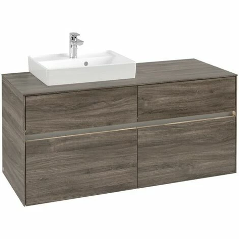 Villeroy & Boch Collaro Waschtischunterschrank Mit 4 Auszügen 120 Cm Stone Oak Mit Beleuchtung Links 4 Villeroy & Boch Collaro Waschtischunterschrank Mit 4 Auszügen 120 Cm Stone Oak Mit Beleuchtung Links – Bild 2