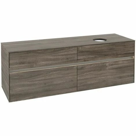 Villeroy & Boch Collaro Waschtischunterschrank 160cm Mit 4 Auszügen Stone Oak Mit Beleuchtung Rechts 4 Villeroy & Boch Collaro Waschtischunterschrank 160cm Mit 4 Auszügen Stone Oak Mit Beleuchtung Rechts – Bild 2