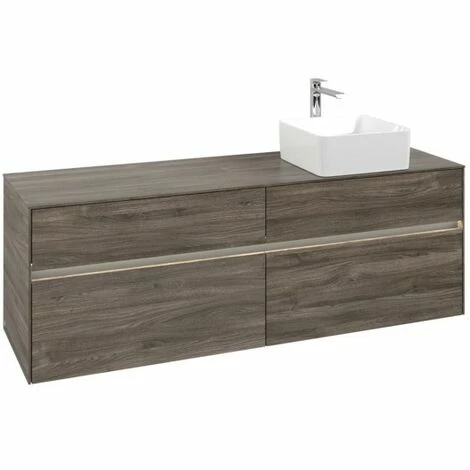 Villeroy & Boch Collaro Waschtischunterschrank 160cm Mit 4 Auszügen Stone Oak Mit Beleuchtung Rechts 5 Villeroy & Boch Collaro Waschtischunterschrank 160cm Mit 4 Auszügen Stone Oak Mit Beleuchtung Rechts – Bild 3
