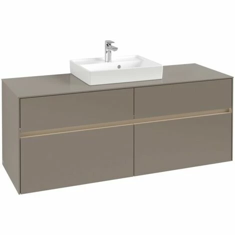 Villeroy & Boch Collaro Waschtischunterschrank Mit 4 Auszügen 140 Cm Truffle Grey Mit Beleuchtung Mittig 5 Villeroy & Boch Collaro Waschtischunterschrank Mit 4 Auszügen 140 Cm Truffle Grey Mit Beleuchtung Mittig – Bild 3