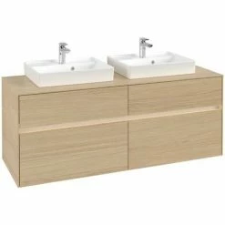 Villeroy & Boch Collaro Waschtischunterschrank 140cm Mit 4 Auszügen Für 2 Waschtische Nordic Oak Mit Beleuchtung 7 Villeroy & Boch Collaro Waschtischunterschrank 140cm Mit 4 Auszügen Für 2 Waschtische Nordic Oak Mit Beleuchtung -VILLEROY & BOCH shop 71606898 3