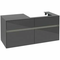 Villeroy & Boch Collaro Waschtischunterschrank Mit 4 Auszügen 120 Cm Glossy Grey Mit Beleuchtung Rechts 3 Villeroy & Boch Collaro Waschtischunterschrank Mit 4 Auszügen 120 Cm Glossy Grey Mit Beleuchtung Rechts -VILLEROY & BOCH shop 71606913 2