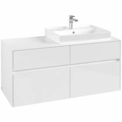 Villeroy & Boch Collaro Waschtischunterschrank Mit 4 Auszügen 120 Cm Glossy White Ohne Beleuchtung Rechts -VILLEROY & BOCH shop 71606914 2