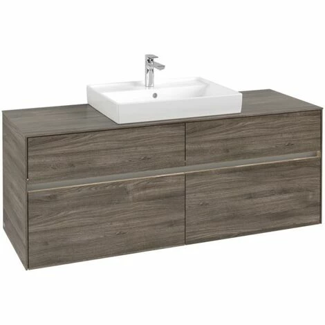 Villeroy & Boch Collaro Waschtischunterschrank Mit 4 Auszügen 140 Cm Stone Oak Mit Beleuchtung Mittig 4 Villeroy & Boch Collaro Waschtischunterschrank Mit 4 Auszügen 140 Cm Stone Oak Mit Beleuchtung Mittig – Bild 2