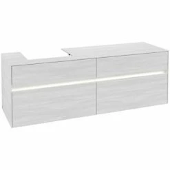Villeroy & Boch Collaro Waschtischunterschrank 160cm Mit 4 Auszügen White Wood Mit Beleuchtung Links -VILLEROY & BOCH shop 71606926 2