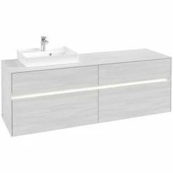 Villeroy & Boch Collaro Waschtischunterschrank 160cm Mit 4 Auszügen White Wood Mit Beleuchtung Links -VILLEROY & BOCH shop 71606926 3